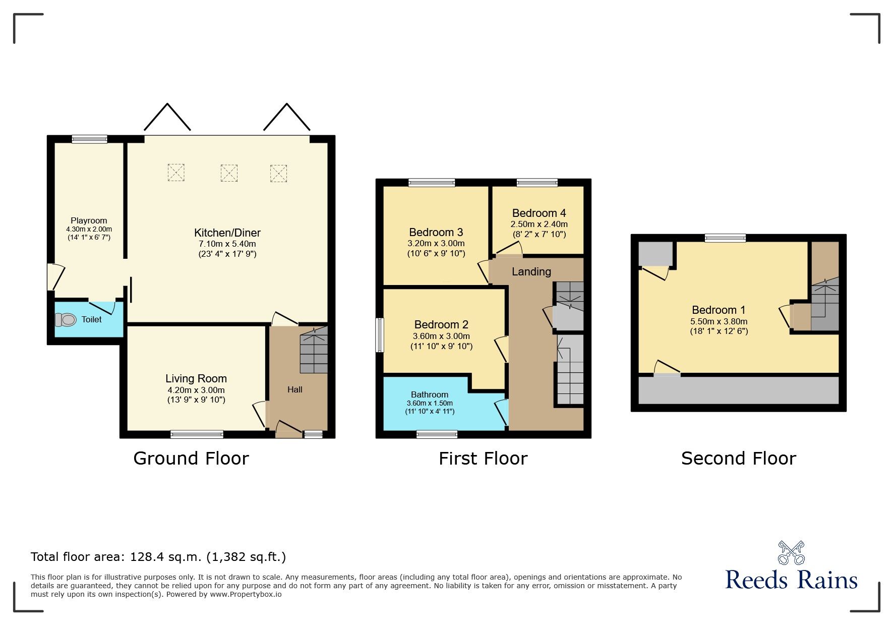 Floorplan of 4 bedroom Semi Detached House for sale, Newlands Drive, Wilmslow, Cheshire, SK9