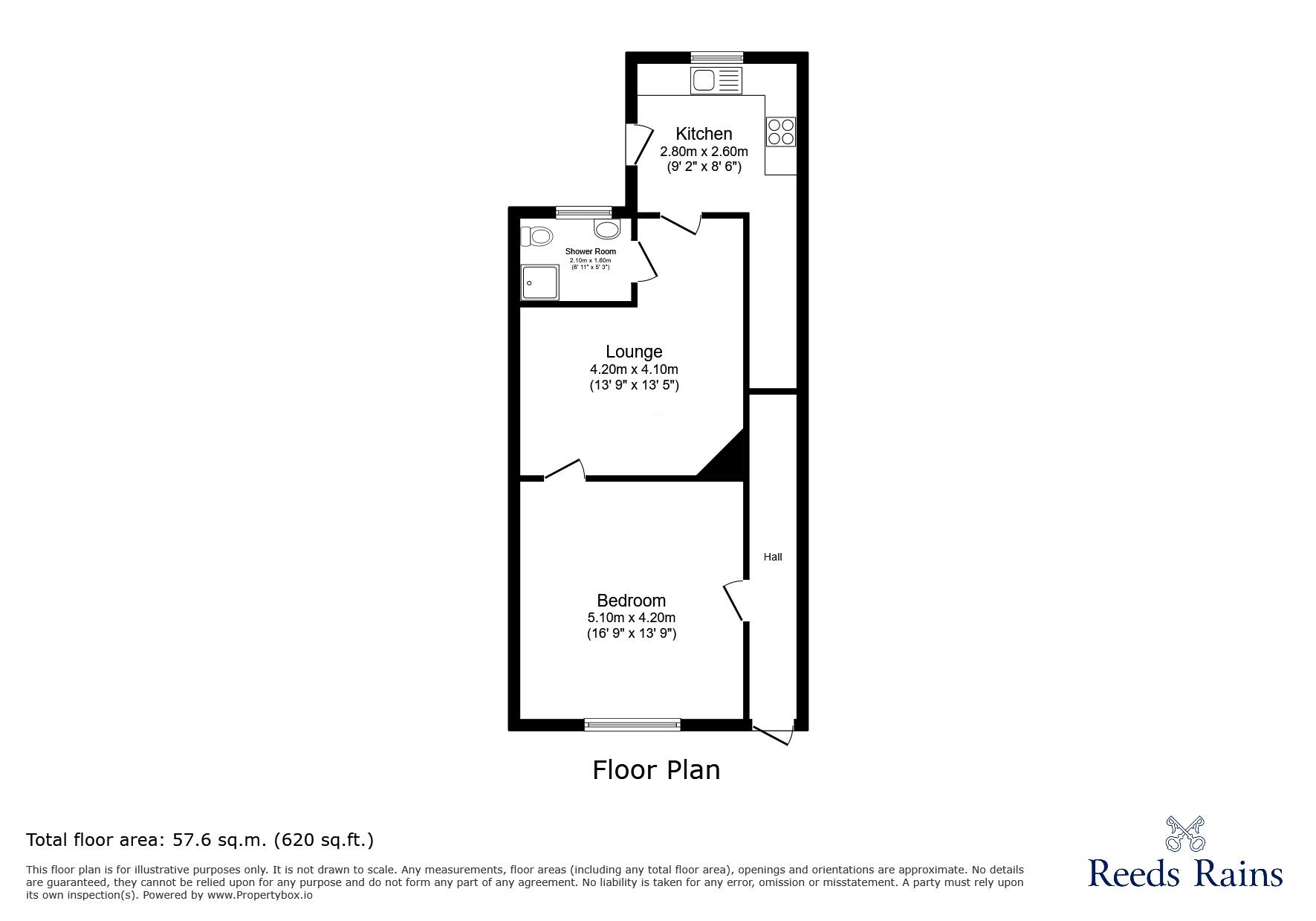 Floorplan of 1 bedroom Flat to rent, Chapel Lane, Wilmslow, Cheshire, SK9