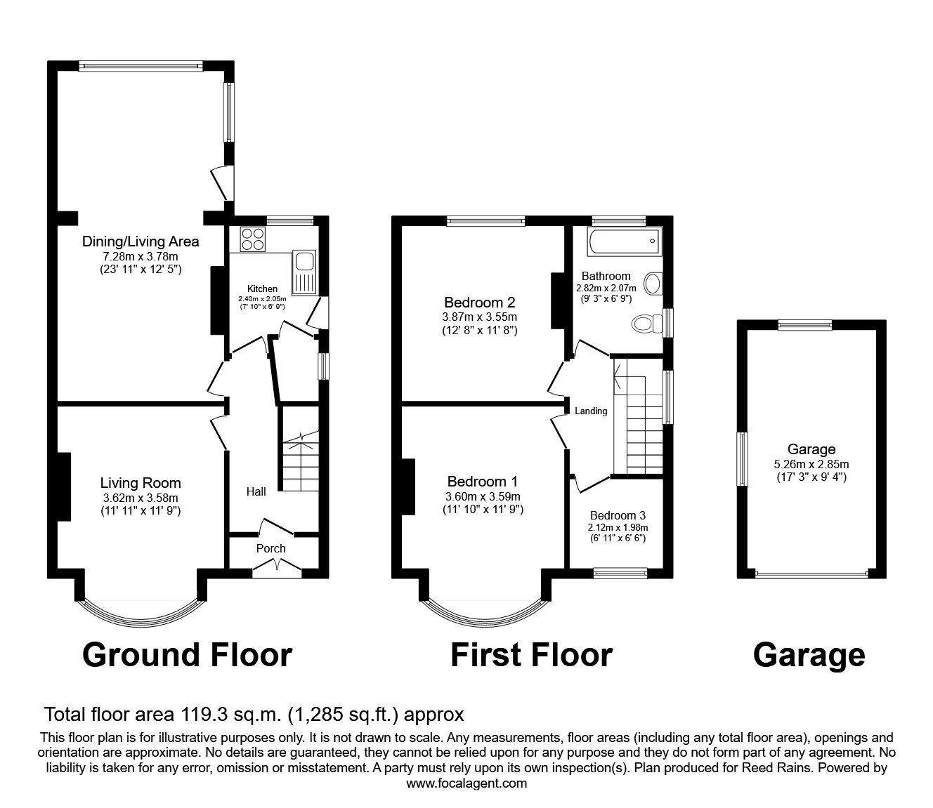 Floorplan of 3 bedroom Semi Detached House to rent, Cockshutt Drive, Beauchief, South Yorkshire, S8