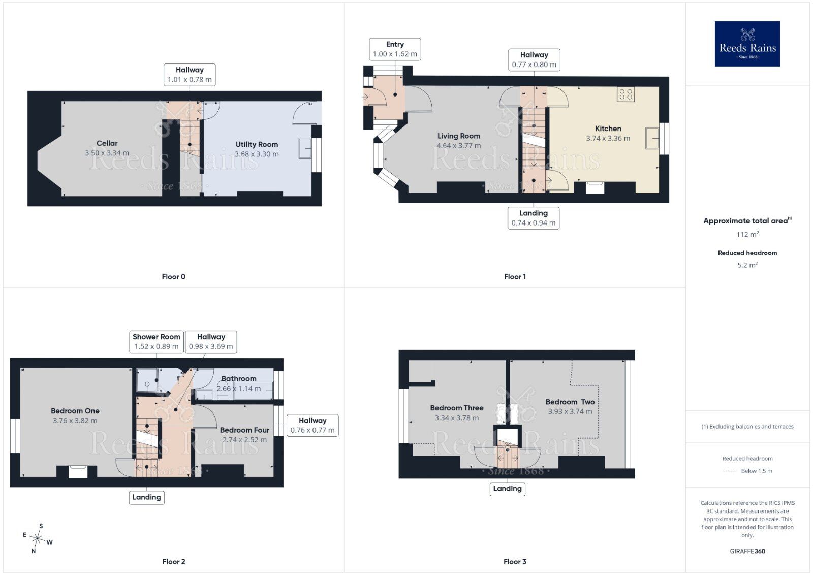 Floorplan of 4 bedroom Mid Terrace House to rent, Stafford Road, Sheffield, S2