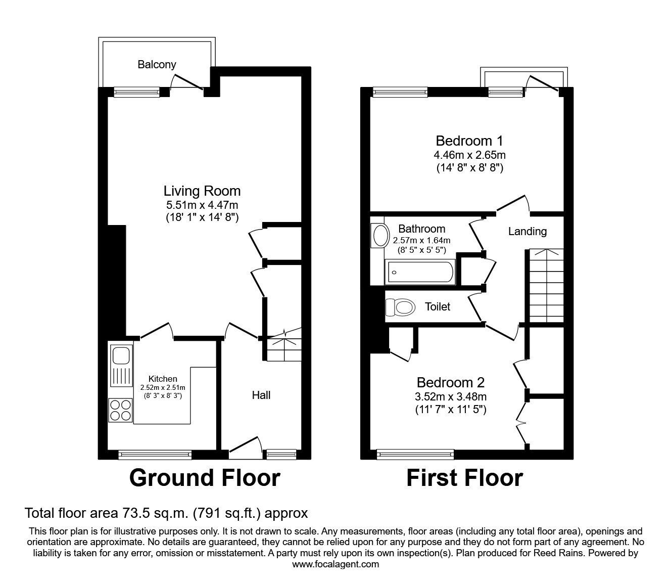 Floorplan of 2 bedroom Flat to rent, White Thorns Drive, Sheffield, S8