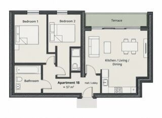 Floorplan of 2 bedroom Flat to rent, Rydal Crescent, Sheffield, S8