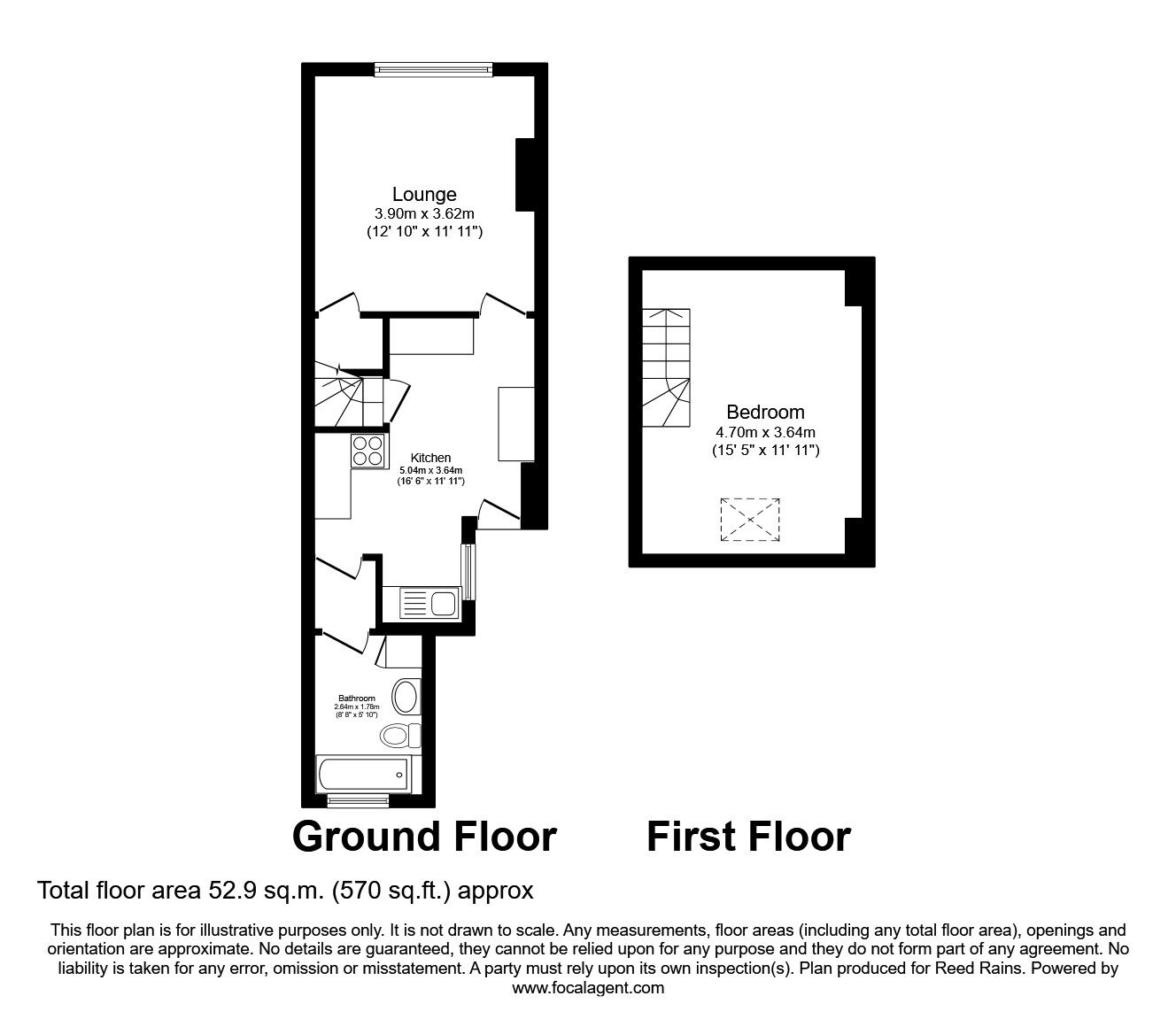 Floorplan of 1 bedroom  Flat to rent, Chesterfield Road, Sheffield, South Yorkshire, S8
