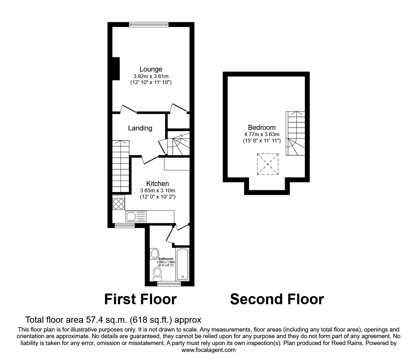 Floorplan of 1 bedroom  Flat to rent, Chesterfield Road, Sheffield, South Yorkshire, S8
