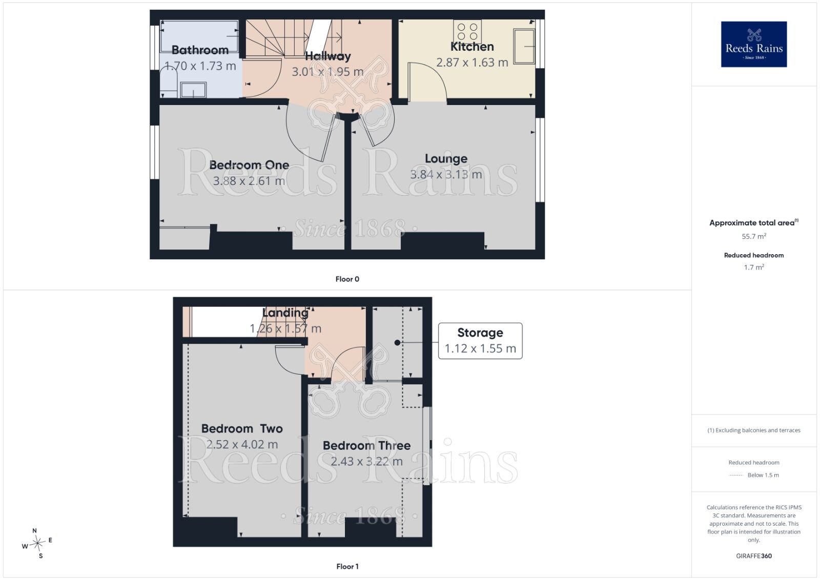 Floorplan of 3 bedroom Flat to rent, Essex Road, Sheffield, South Yorkshire, S2