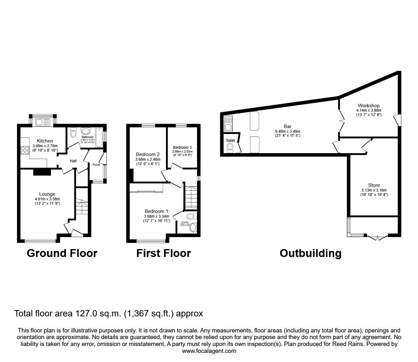 Floorplan of 3 bedroom Semi Detached House for sale, Cockayne Place, Sheffield, South Yorkshire, S8