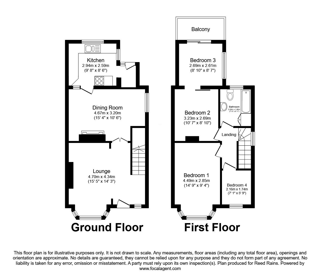 Floorplan of 3 bedroom Semi Detached House for sale, Richmond Hill Road, Sheffield, South Yorkshire, S13