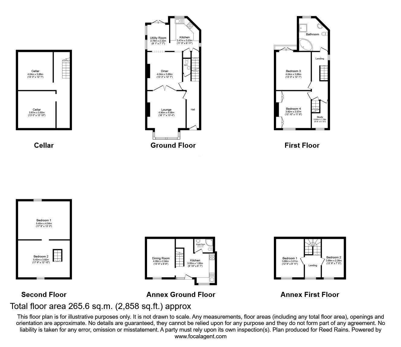 Floorplan of 4 bedroom Detached House for sale, Chantrey Road, Sheffield, South Yorkshire, S8