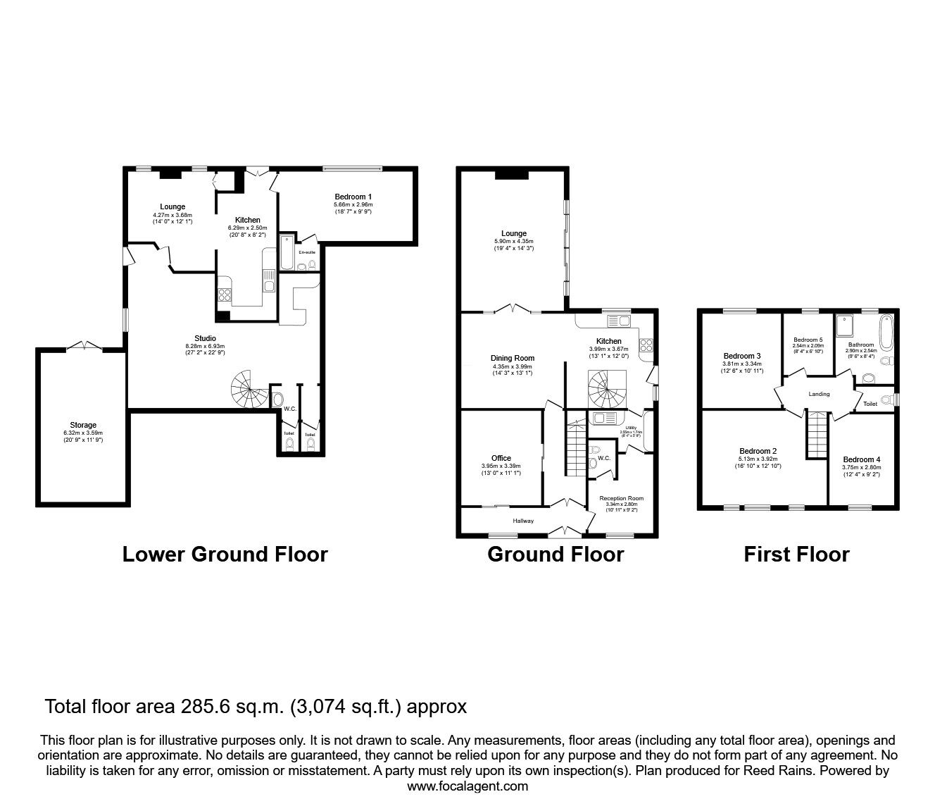 Floorplan of 5 bedroom Detached House for sale, Seagrave Drive, Sheffield, South Yorkshire, S12