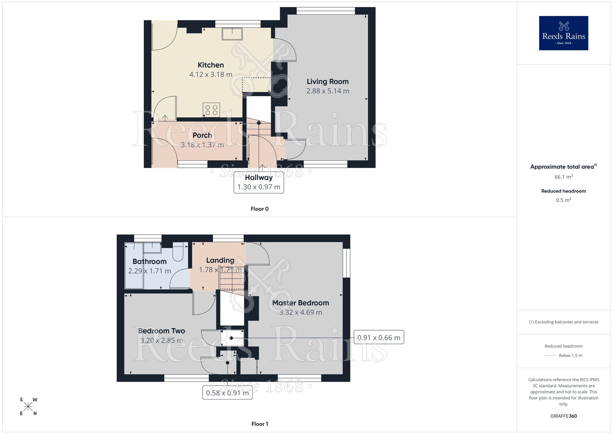 Floorplan of 2 bedroom End Terrace House to rent, Seaton Way, Sheffield, South Yorkshire, S2