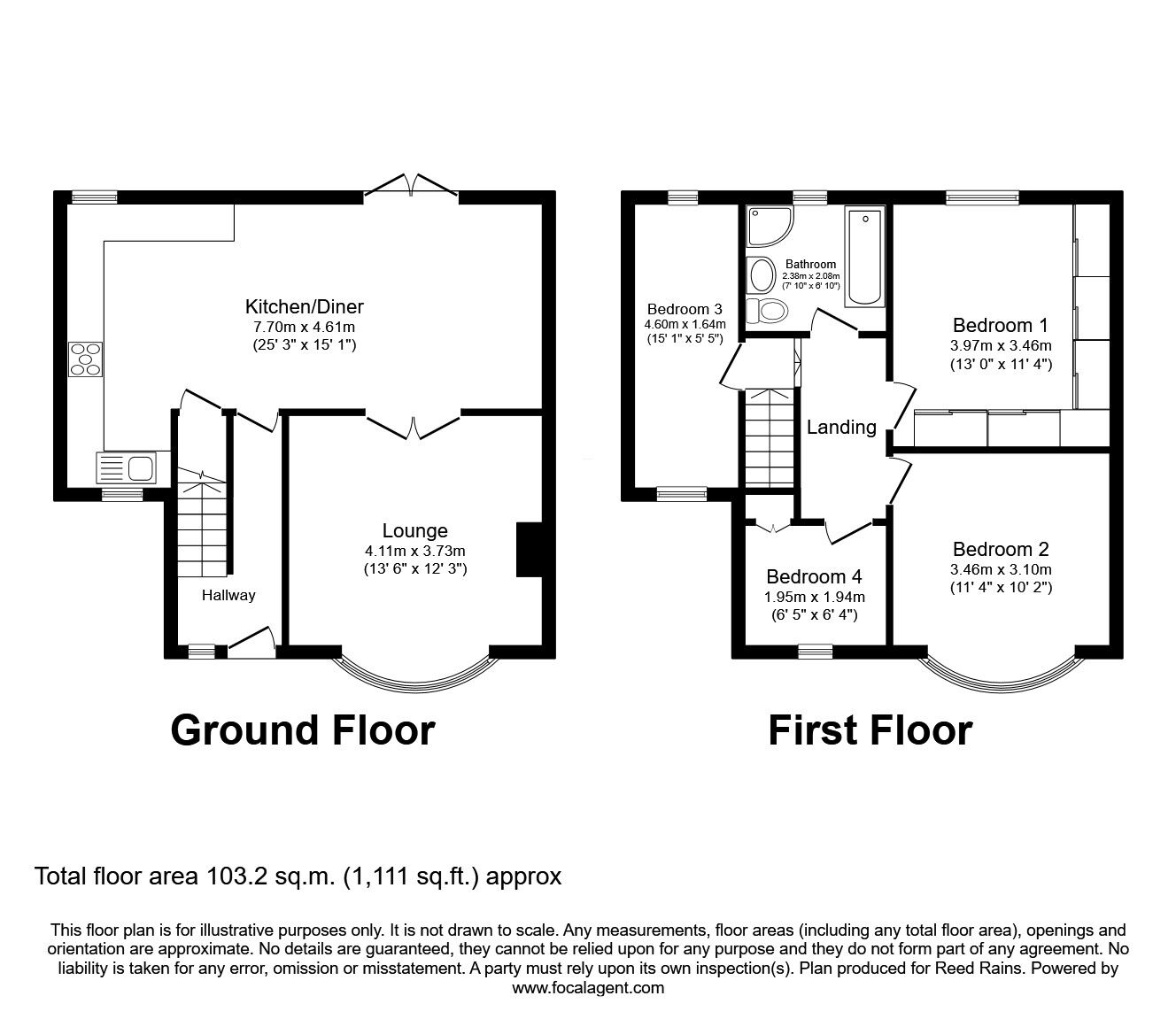 Floorplan of 4 bedroom Semi Detached House for sale, Strelley Avenue, Sheffield, South Yorkshire, S8