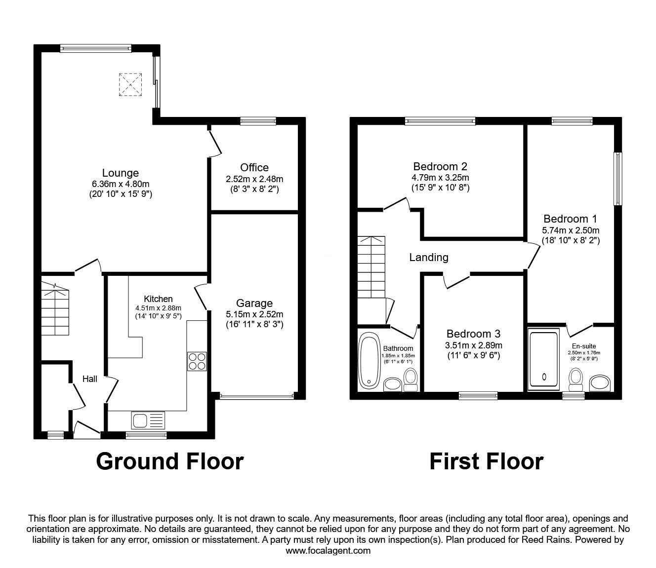 Floorplan of 3 bedroom Semi Detached House for sale, Sturge Croft, Sheffield, South Yorkshire, S2