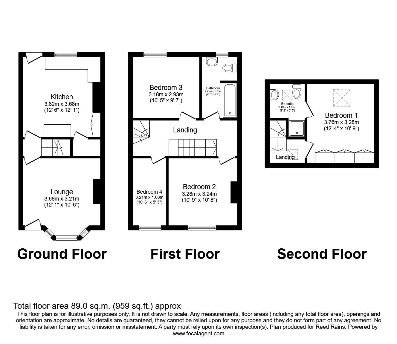 Floorplan of 4 bedroom Mid Terrace House for sale, Manor Lane, Sheffield, South Yorkshire, S2