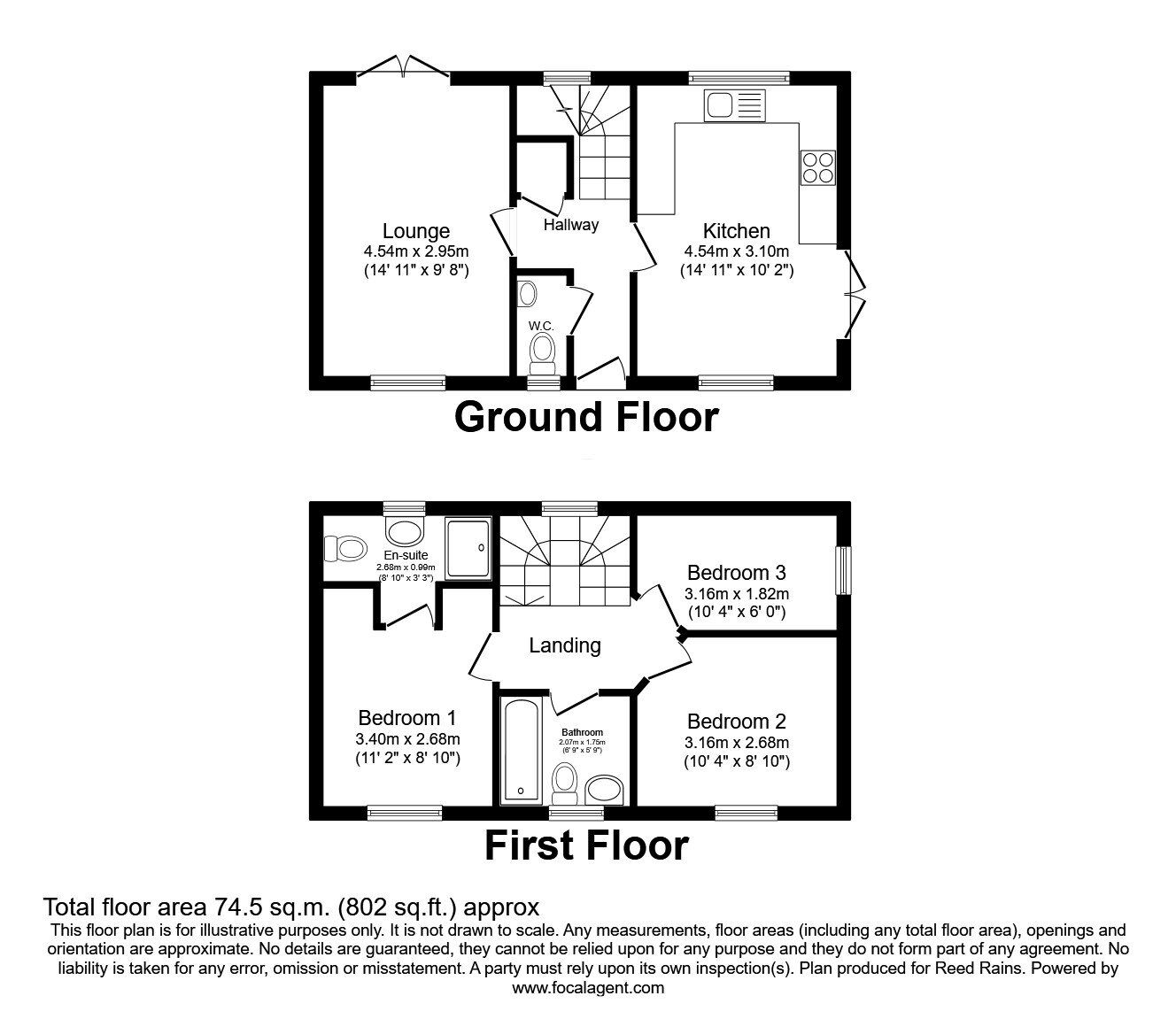 Floorplan of 3 bedroom Detached House for sale, Osmaston Road, Sheffield, South Yorkshire, S8