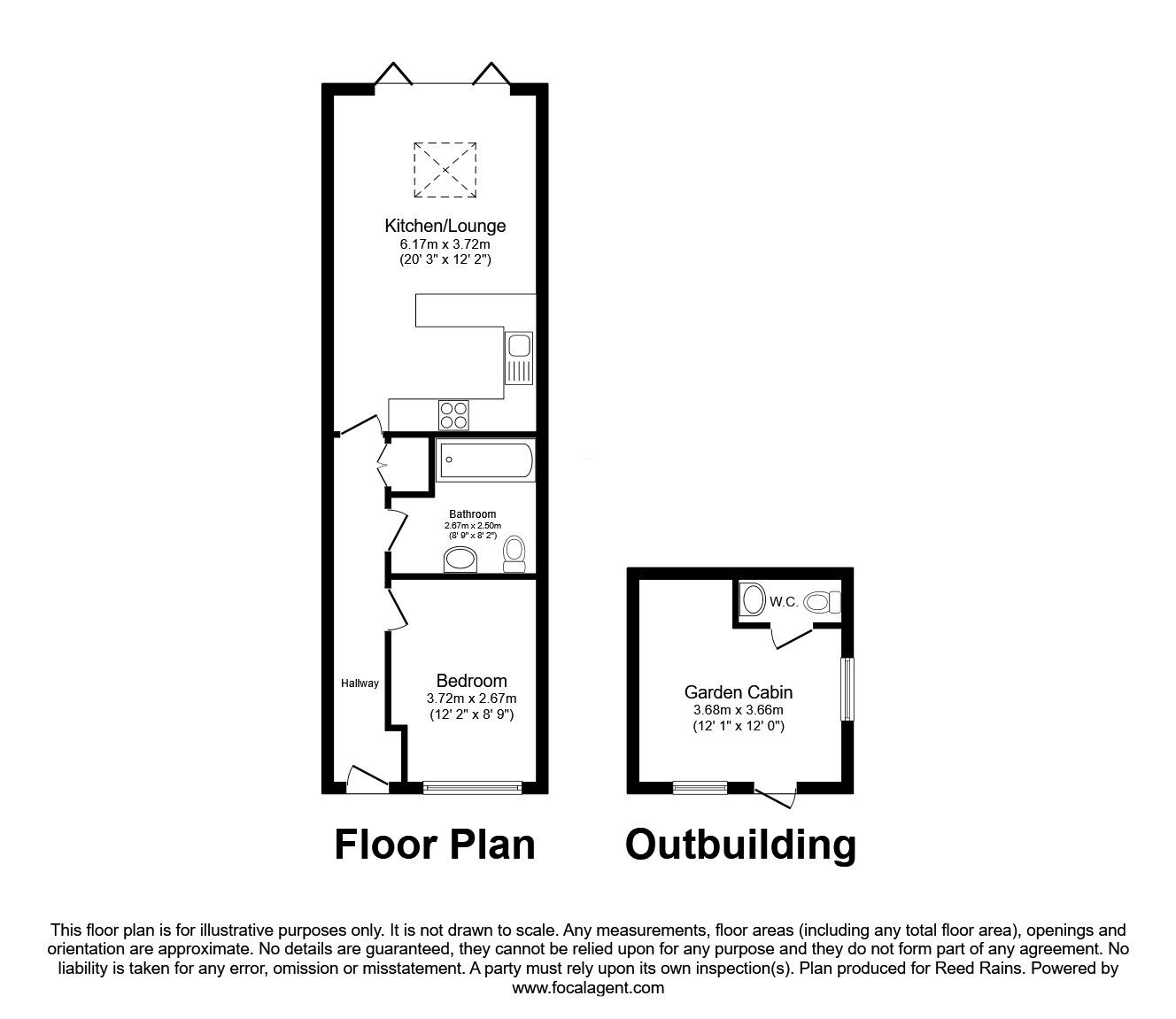 Floorplan of 1 bedroom Detached House for sale, Chantrey Road, Sheffield, South Yorkshire, S8