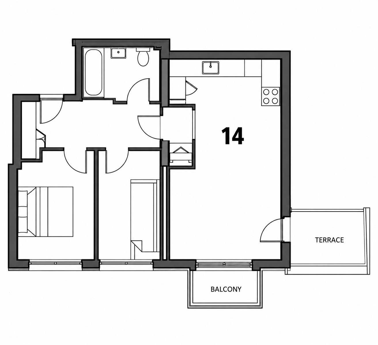 Floorplan of 2 bedroom Flat to rent, Rydal Crescent, Sheffield, South Yorkshire, S8