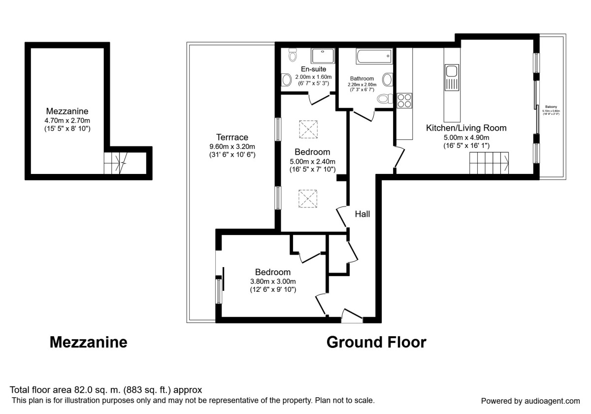 Floorplan of 2 bedroom  Flat to rent, Rydal Crescent, Sheffield, South Yorkshire, S8
