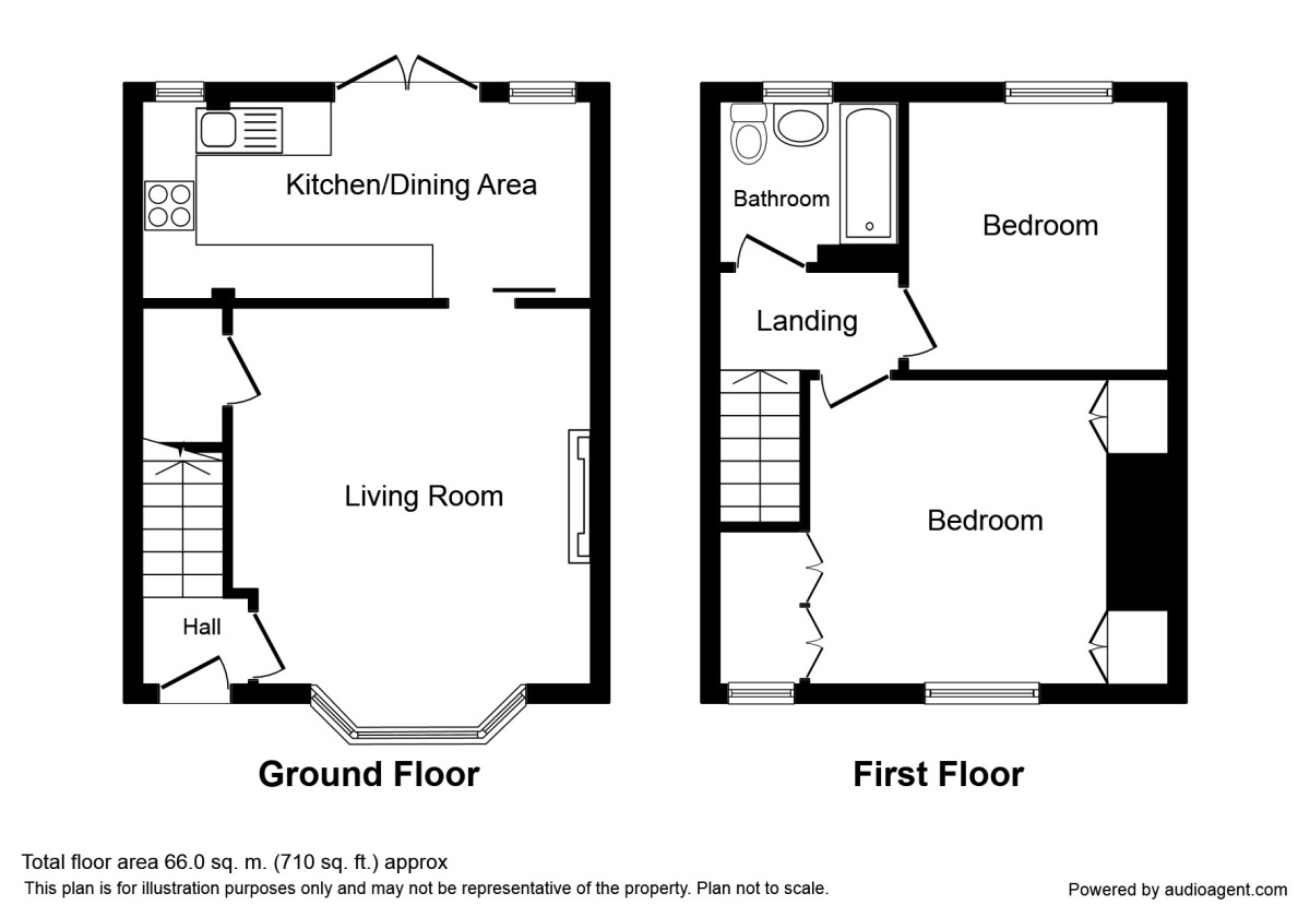 Floorplan of 2 bedroom Mid Terrace House for sale, East Road, Sheffield, South Yorkshire, S2