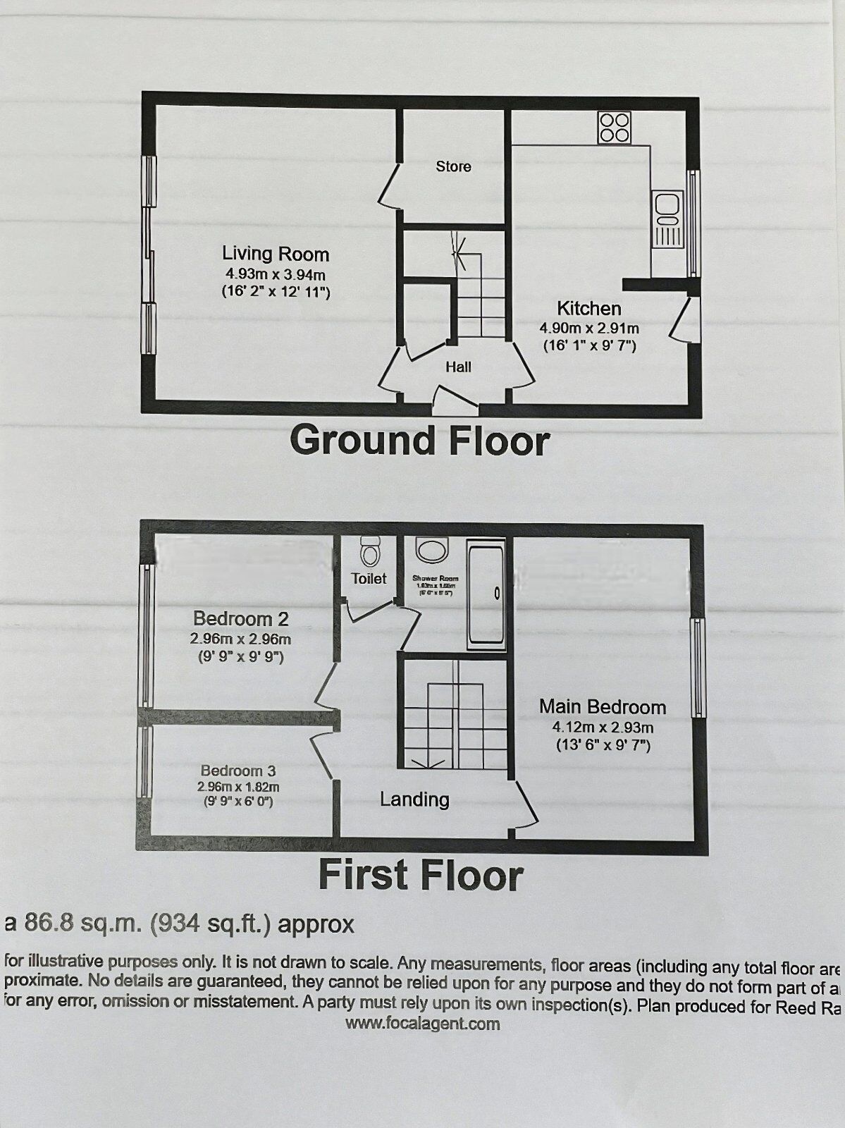 Floorplan of 3 bedroom  Flat to rent, Graham Road, Sheffield, South Yorkshire, S10