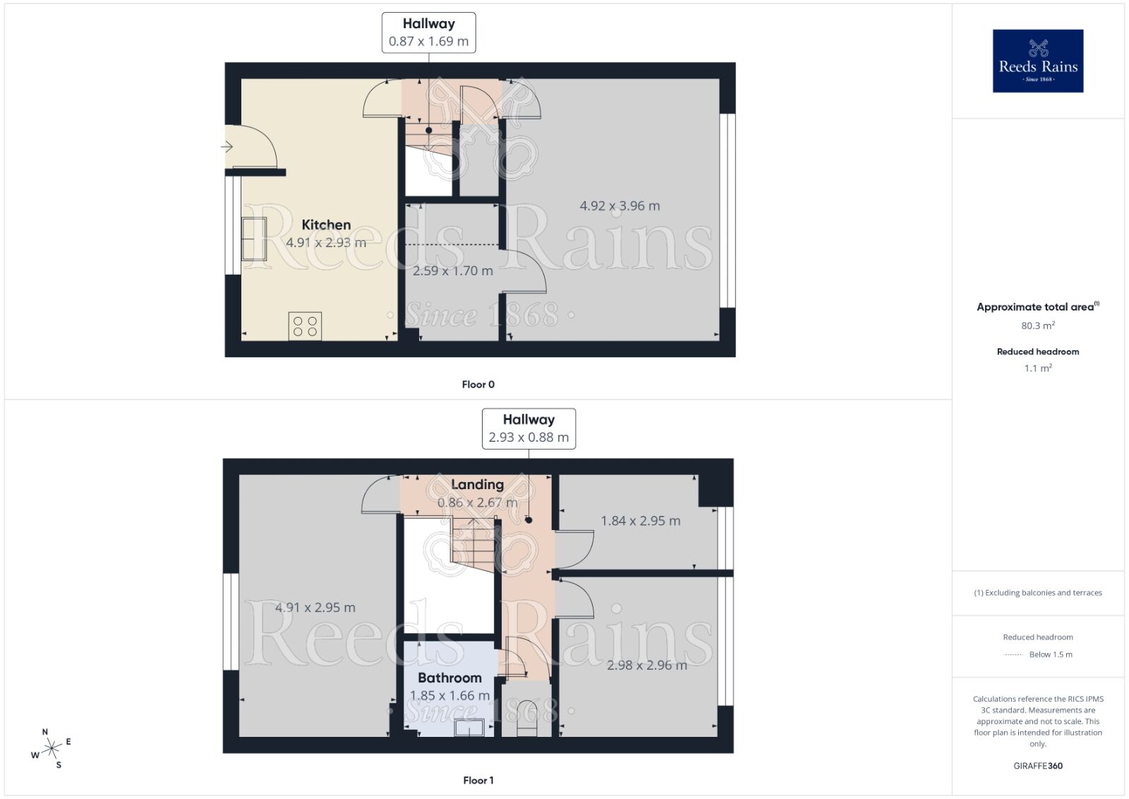 Floorplan of 3 bedroom Flat to rent, Graham Road, Sheffield, South Yorkshire, S10