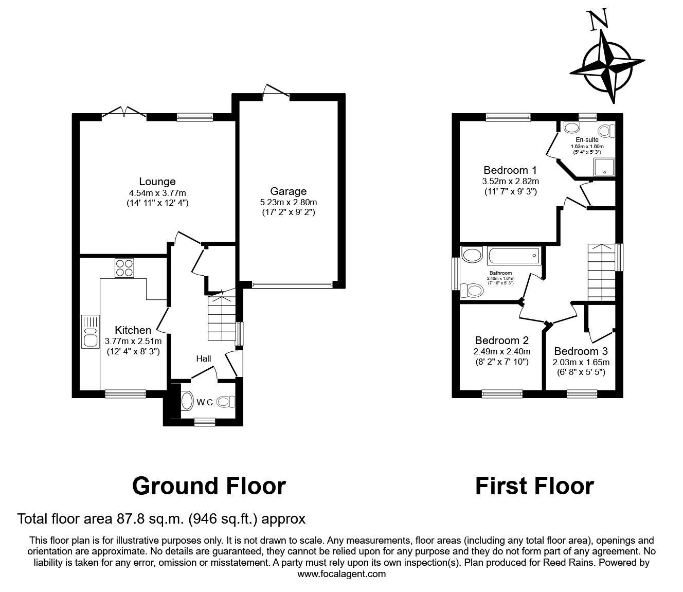 Floorplan of 3 bedroom Detached House to rent, Osmaston Road, Sheffield, South Yorkshire, S8