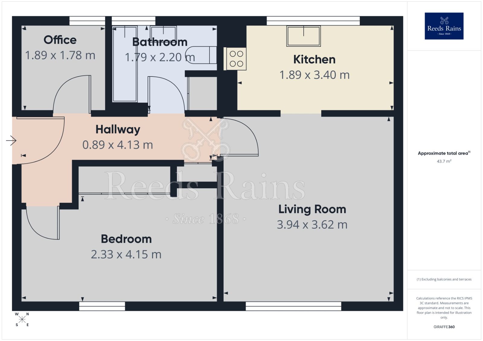 Floorplan of 1 bedroom Flat to rent, Hazlebarrow Crescent, Sheffield, South Yorkshire, S8