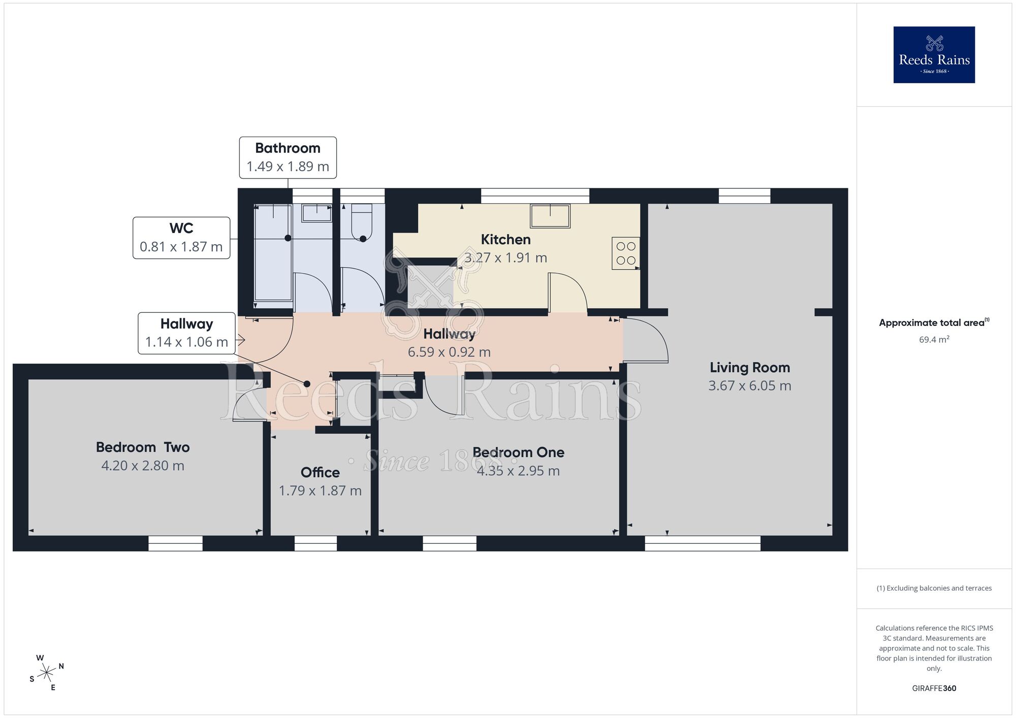 Floorplan of 2 bedroom Flat to rent, Hazlebarrow Crescent, Sheffield, South Yorkshire, S8