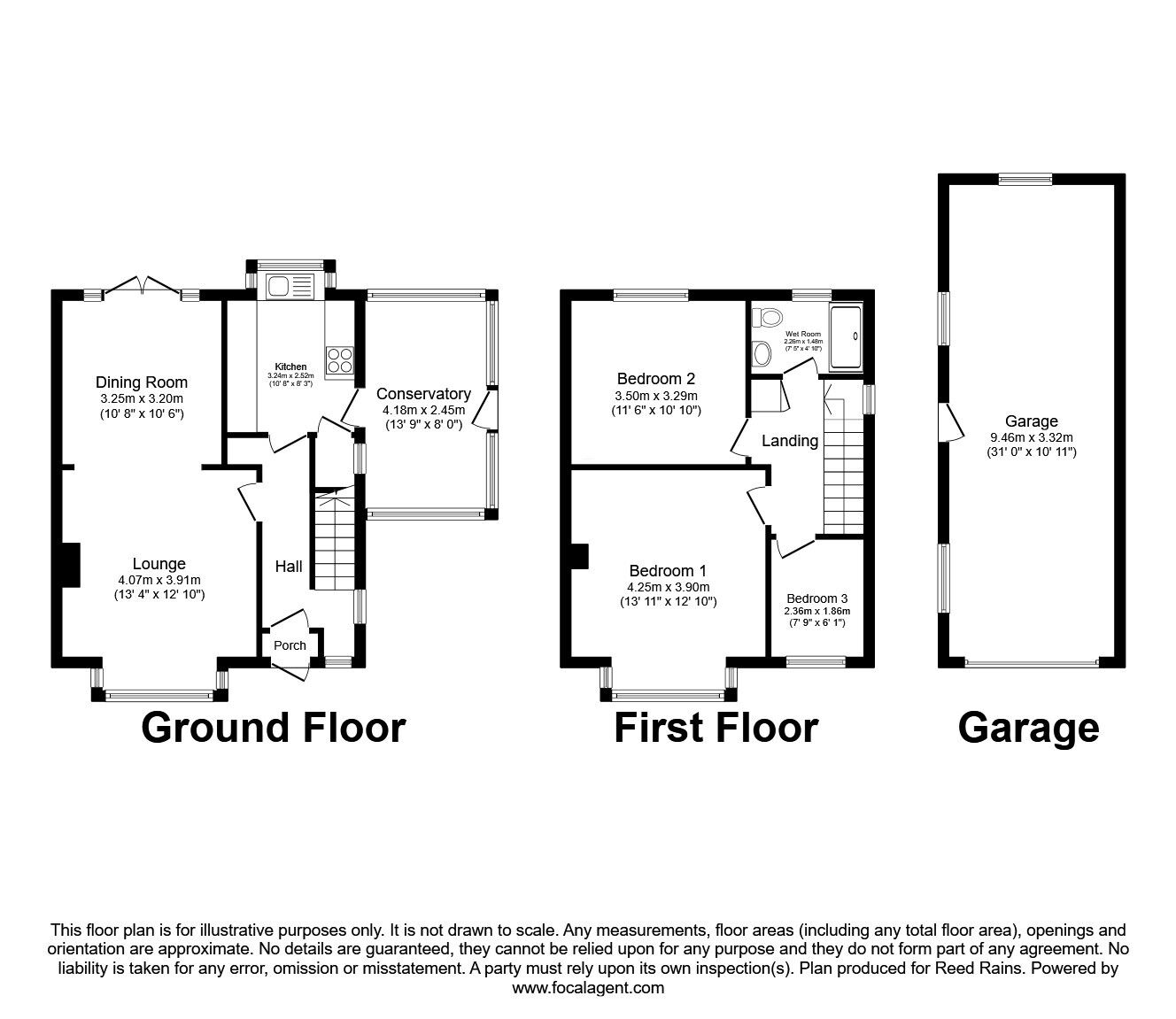 Floorplan of 3 bedroom Semi Detached House for sale, Woodhouse Road, Sheffield, South Yorkshire, S12