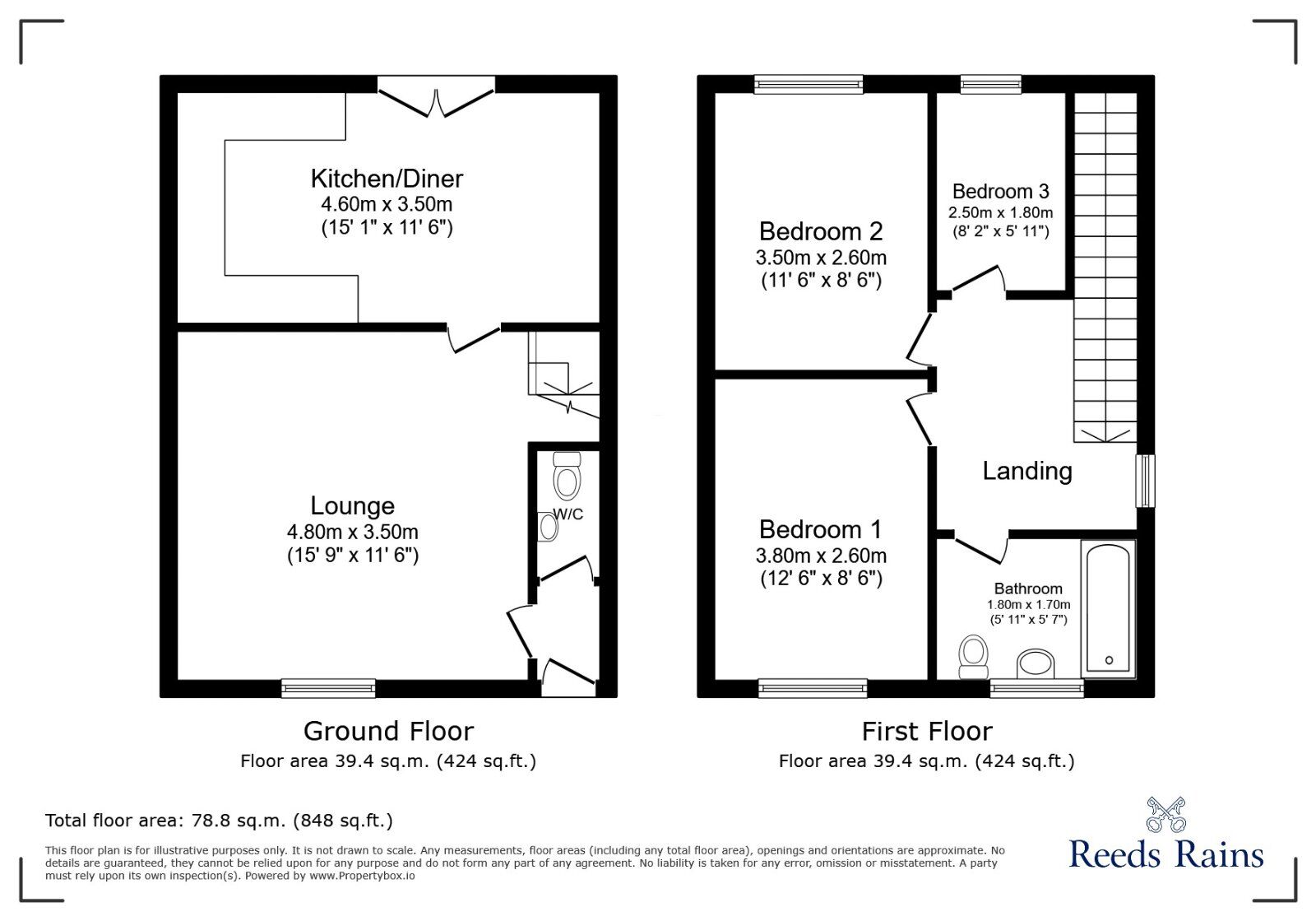 Floorplan of 3 bedroom Semi Detached House to rent, Birley Vale Avenue, Sheffield, South Yorkshire, S12