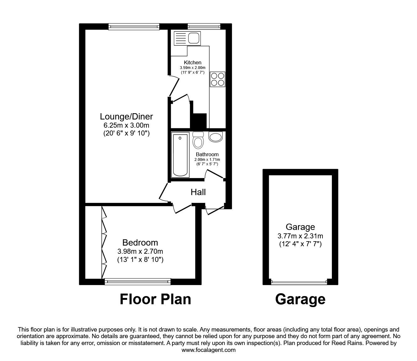 Floorplan of 1 bedroom Flat for sale, Ashland Road, Sheffield, South Yorkshire, S7