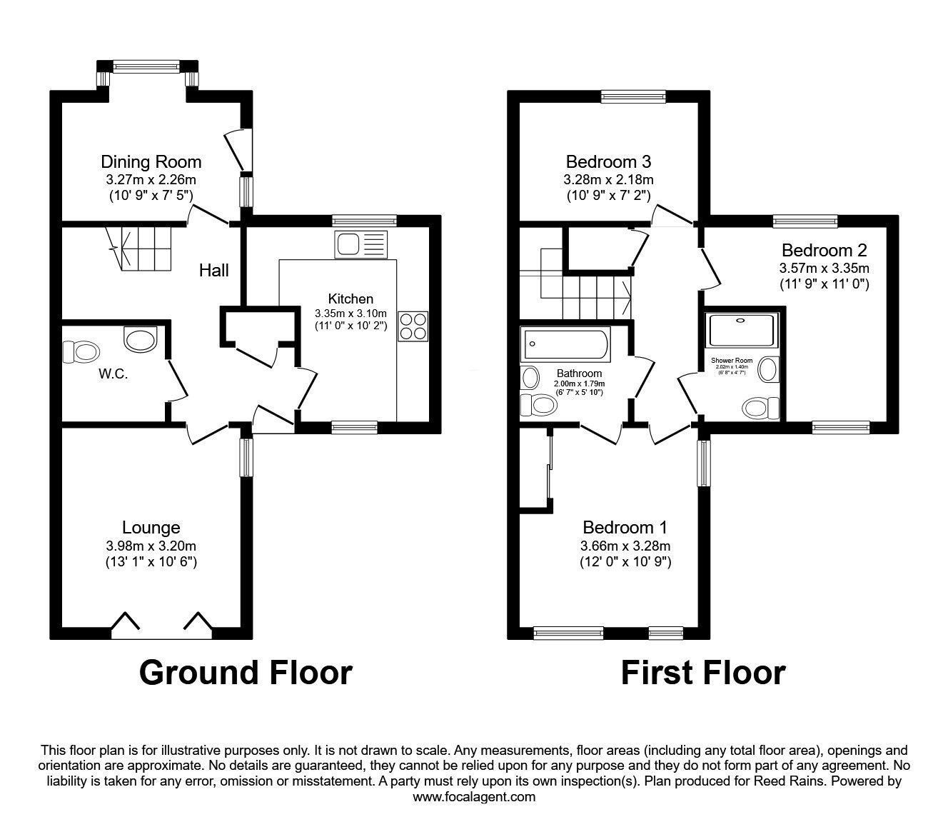 Floorplan of 3 bedroom Semi Detached House for sale, Castle Croft Drive, South Yorkshire, S2