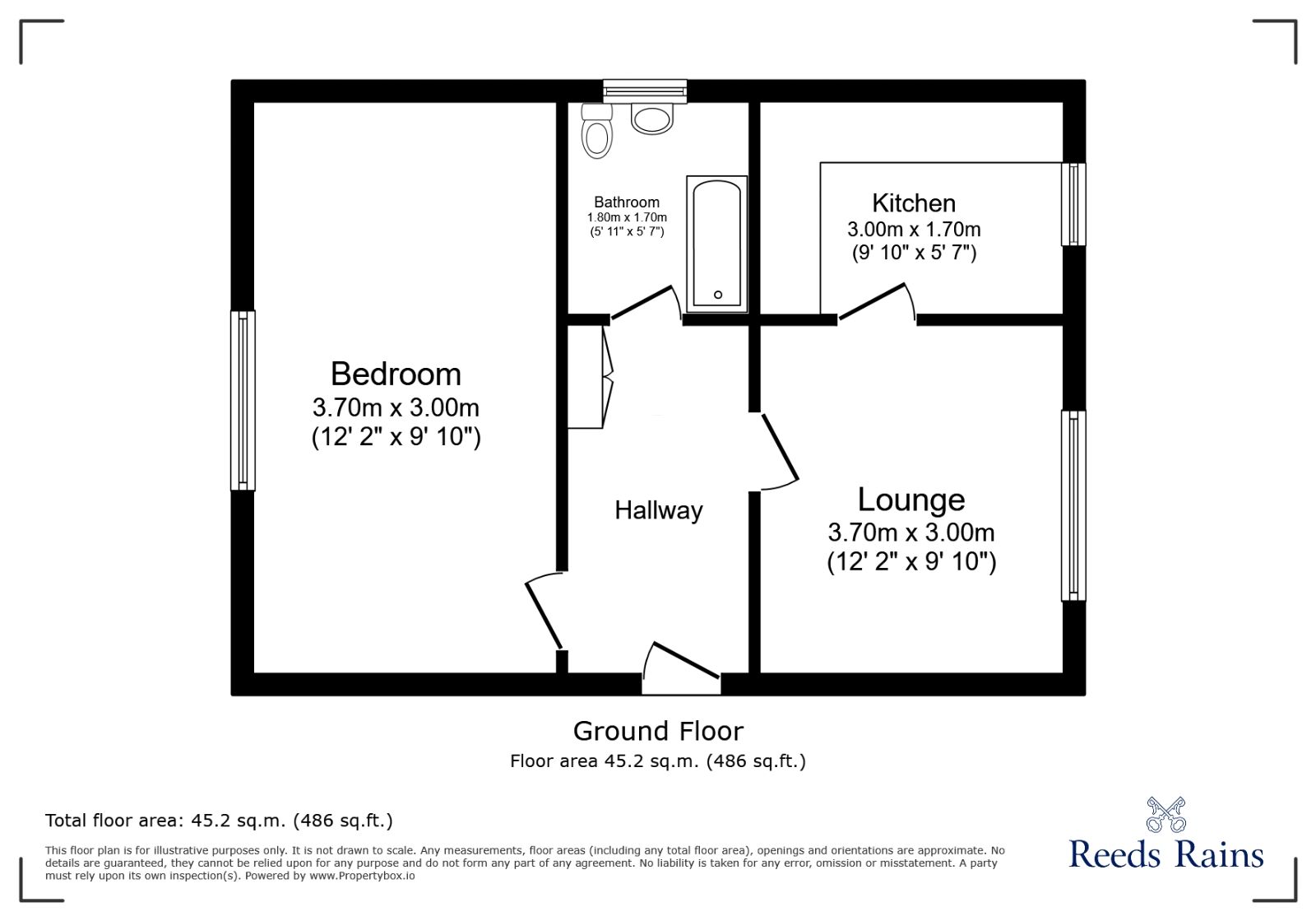 Floorplan of 1 bedroom  Flat to rent, Glen Road, Sheffield, South Yorkshire, S7