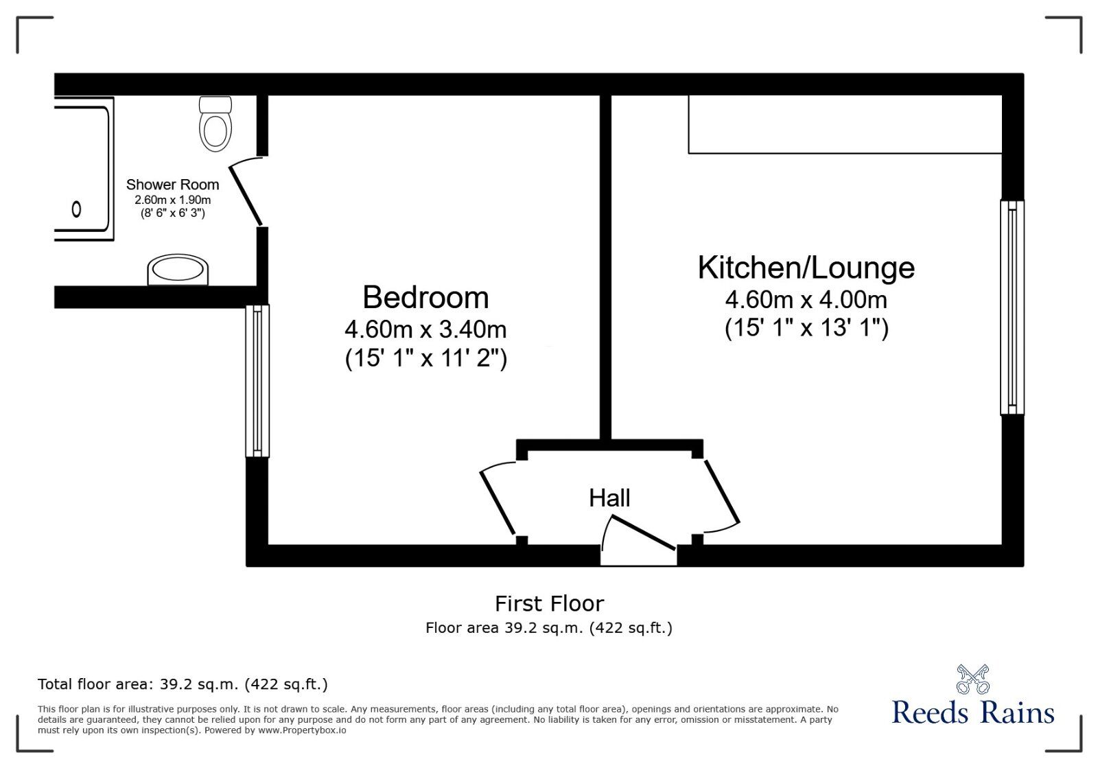 Floorplan of 1 bedroom  Flat to rent, Abbeydale Road, Sheffield, South Yorkshire, S7