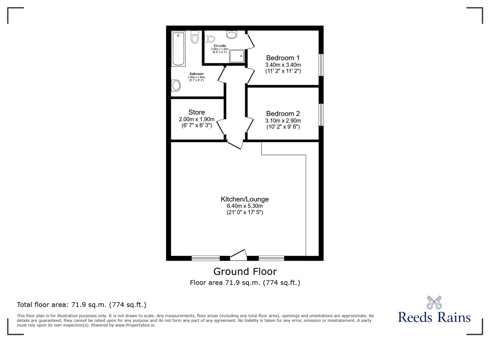 Floorplan of 2 bedroom Detached Flat for sale, Woodseats Road, Sheffield, South Yorkshire, S8