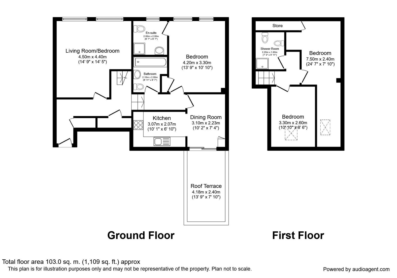 Floorplan of 3 bedroom  Flat to rent, Rydal Crescent, Sheffield, South Yorkshire, S8