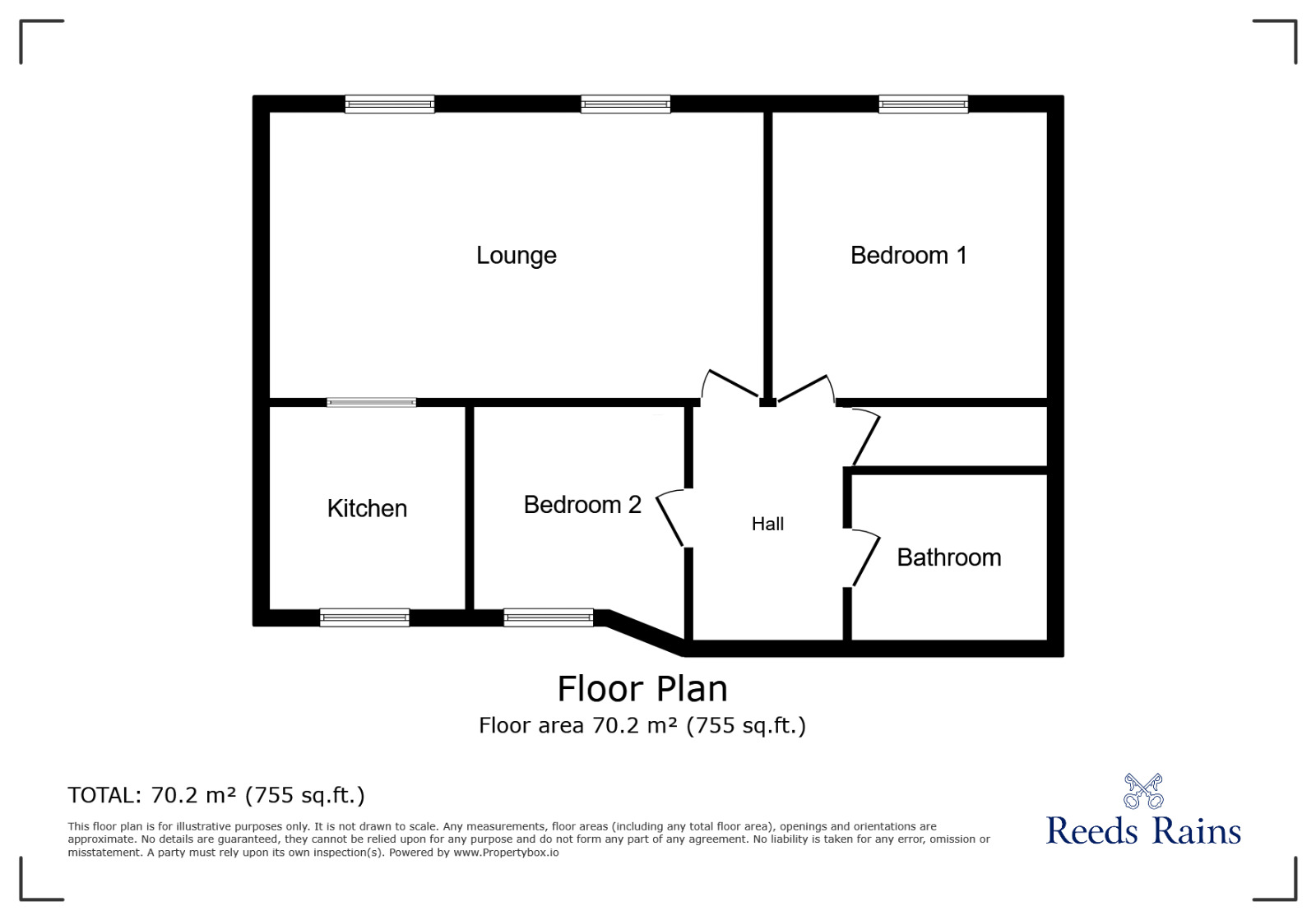 Floorplan of 2 bedroom  Flat for sale, Park Grange Croft, Sheffield, South Yorkshire, S2