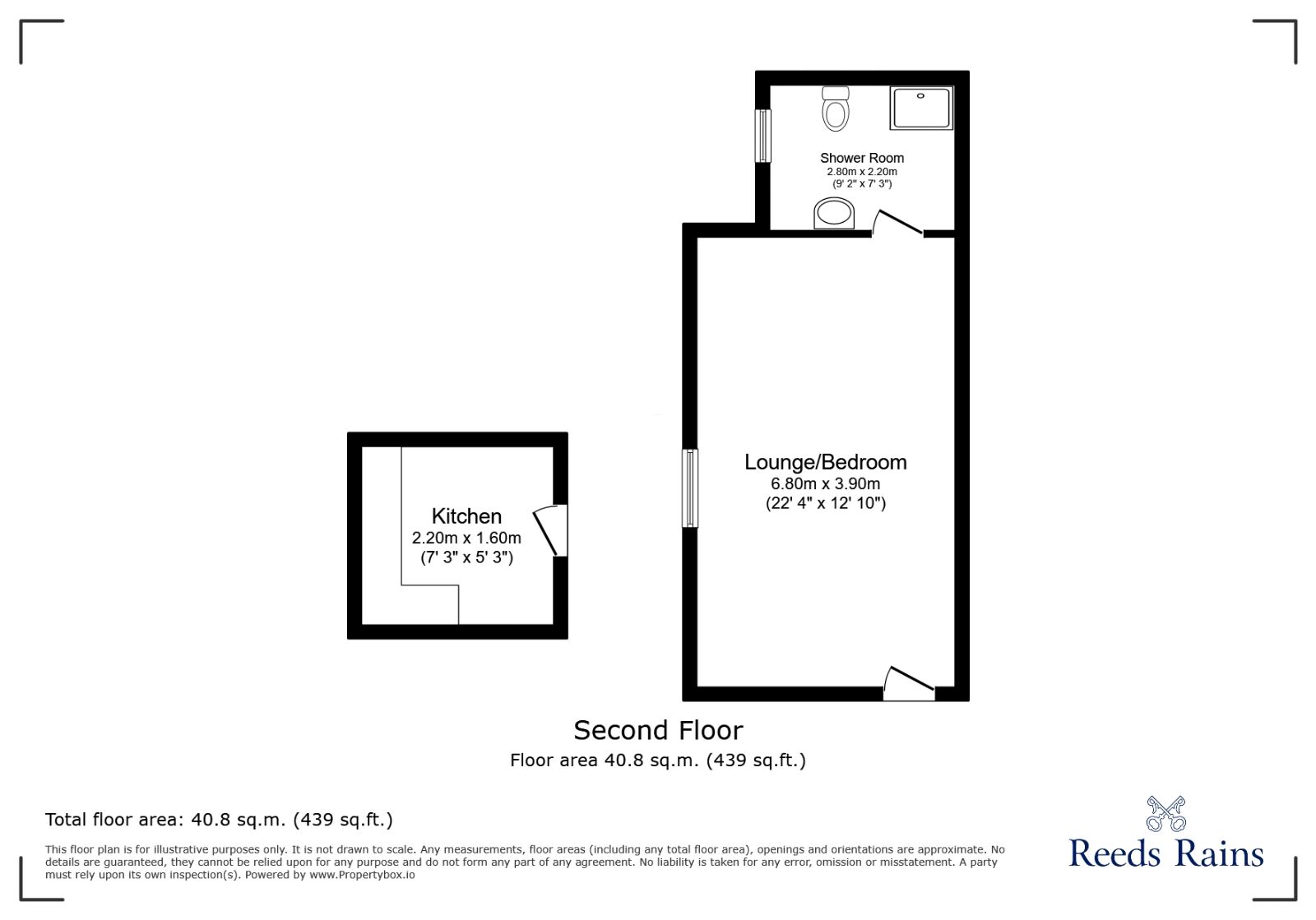 Floorplan of 1 bedroom  Room to rent, Priory Road, Sheffield, South Yorkshire, S7