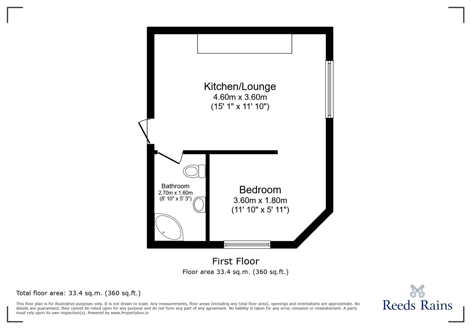 Floorplan of 1 bedroom  Flat to rent, Abbeydale Road, Sheffield, South Yorkshire, S7