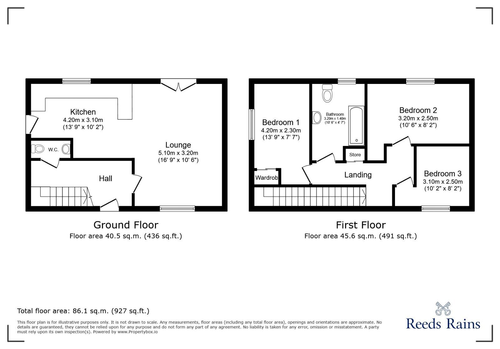 Floorplan of 3 bedroom Semi Detached House to rent, Thornbridge Avenue, Sheffield, South Yorkshire, S12