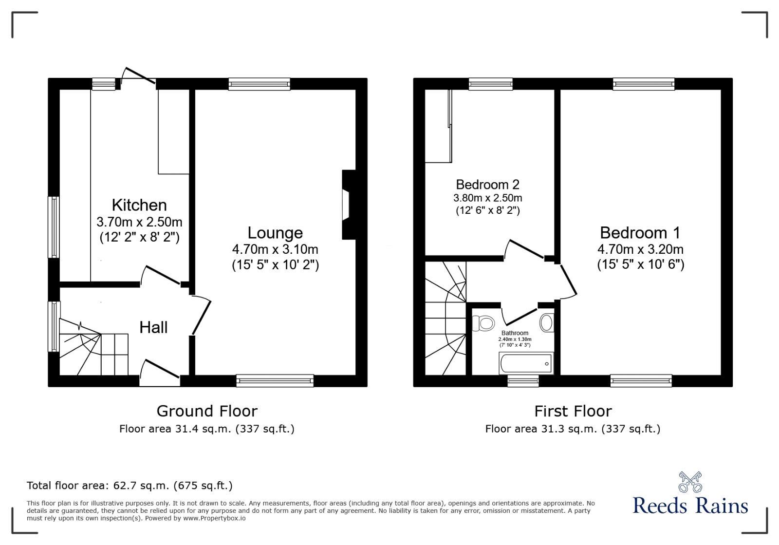 Floorplan of 2 bedroom Semi Detached House to rent, Walden Road, Sheffield, S2