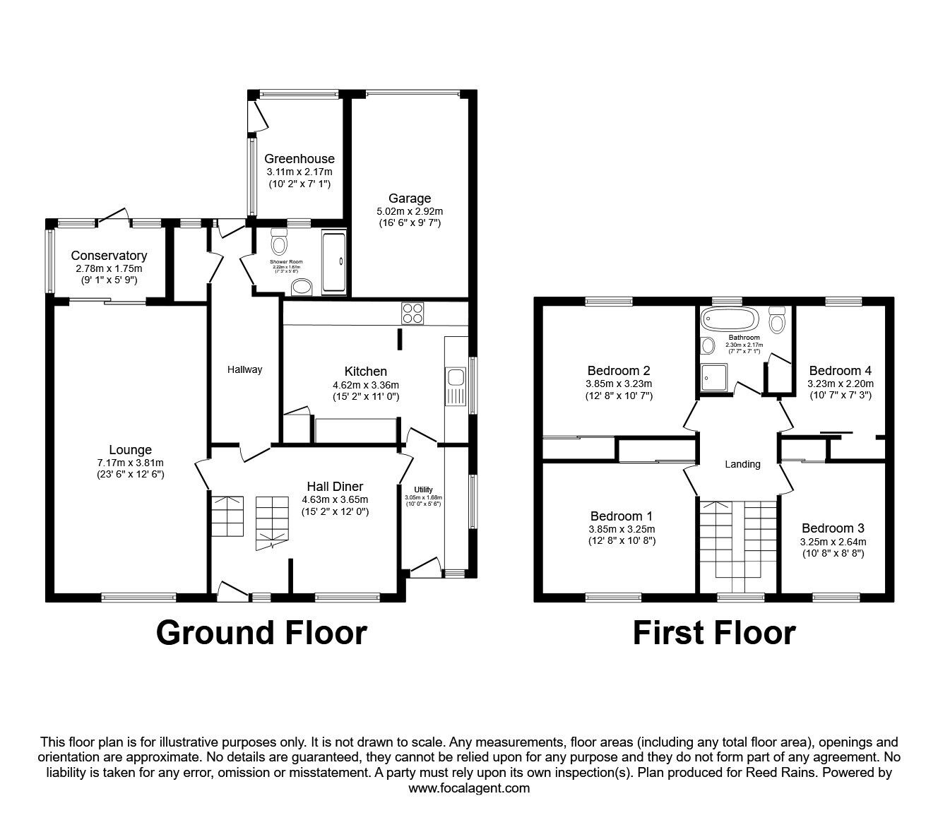 Floorplan of 4 bedroom Detached House for sale, Ecclesall Road South, Sheffield, S11