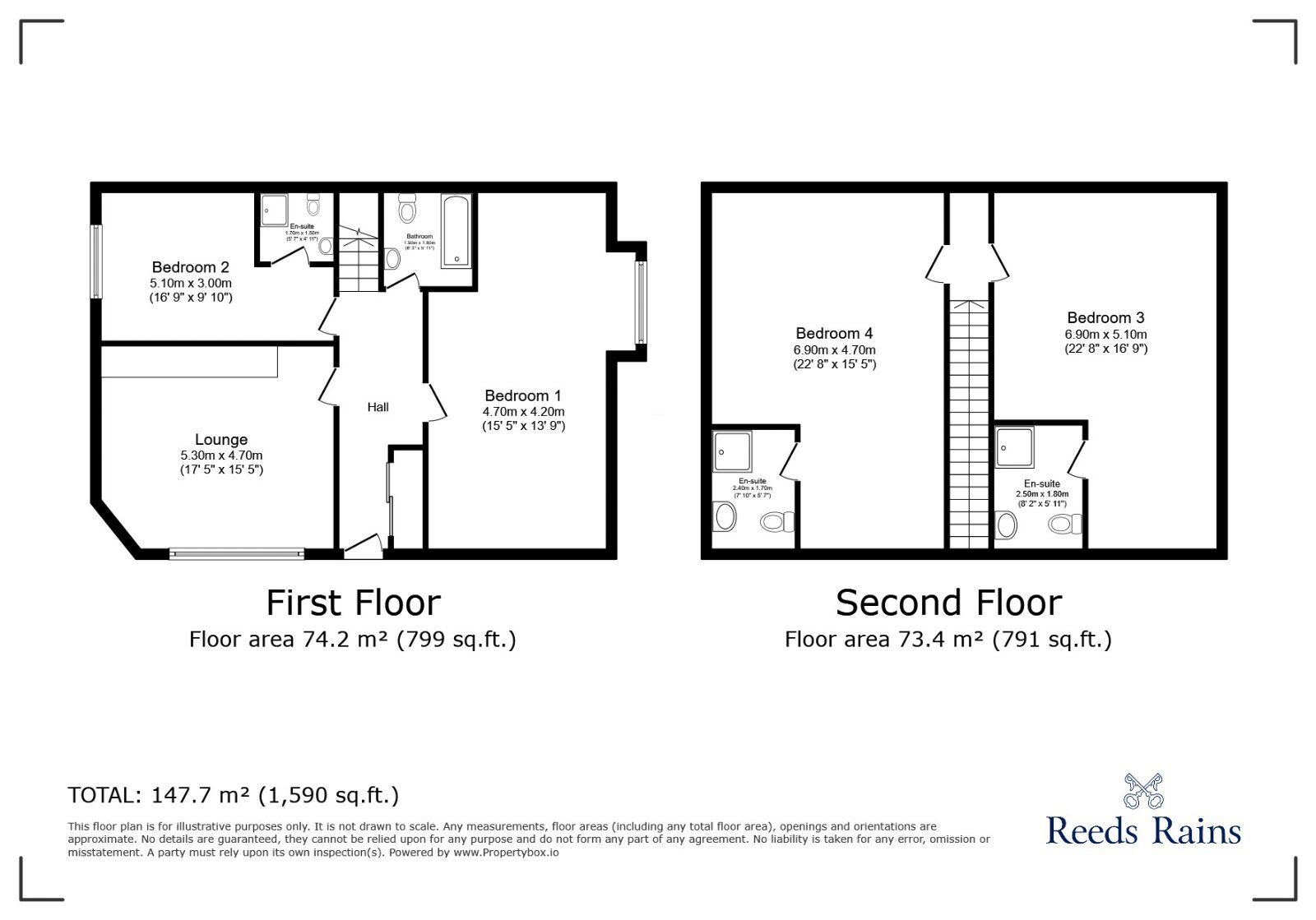 Floorplan of 4 bedroom Flat to rent, Little London Road, Sheffield, S8