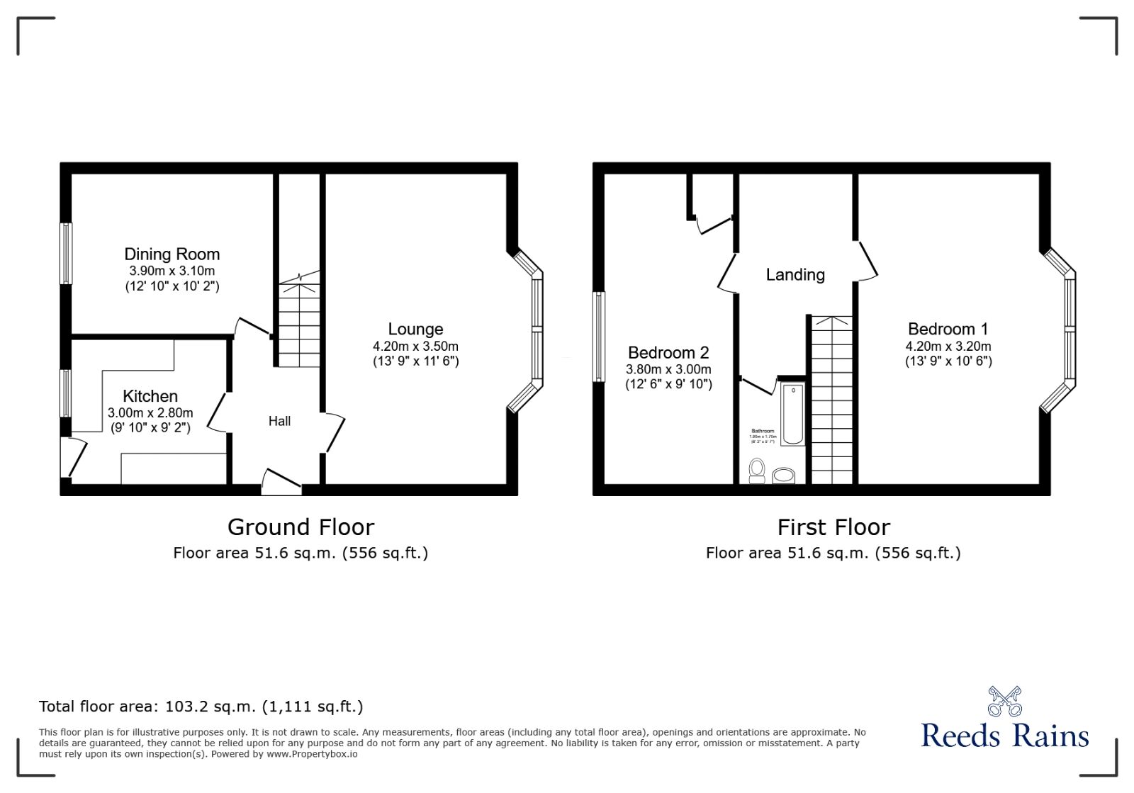 Floorplan of 2 bedroom Semi Detached House to rent, Hurlfield Drive, Sheffield, S12