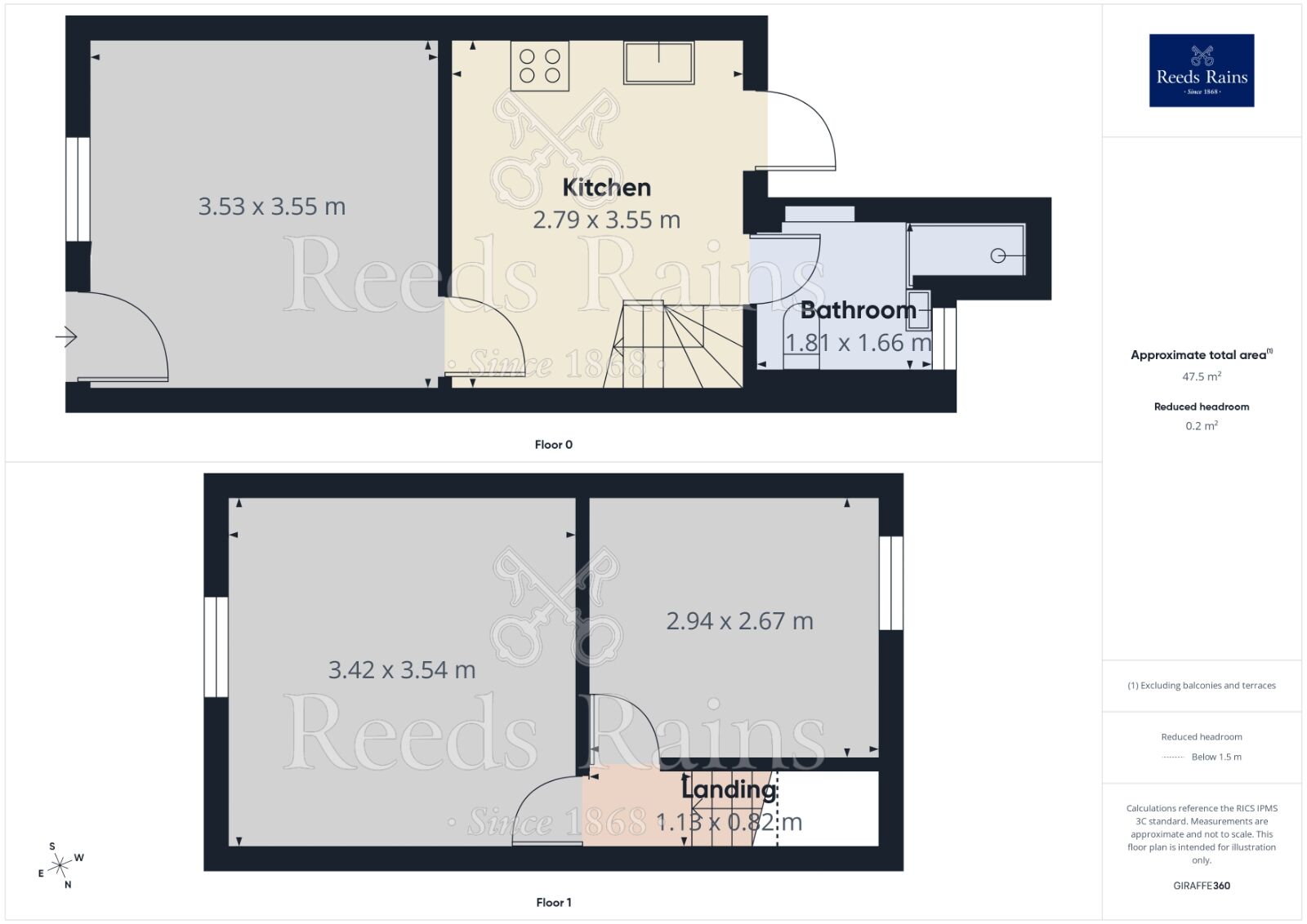 Floorplan of 2 bedroom Mid Terrace House for sale, Cross Myrtle Road, Sheffield, S2