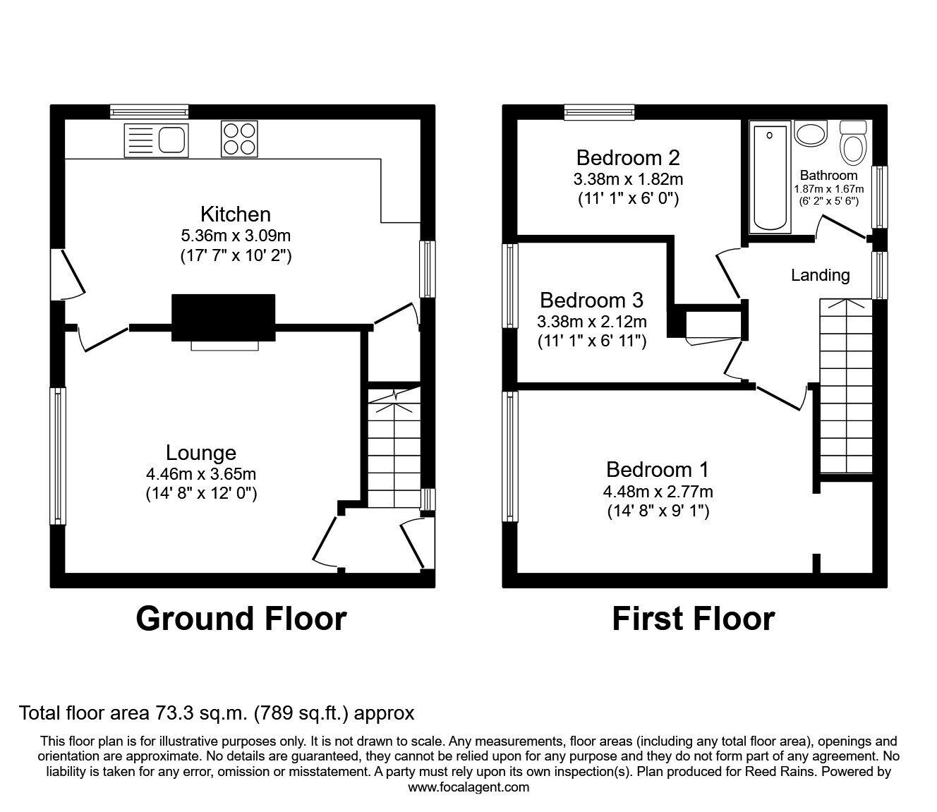 Floorplan of 3 bedroom End Terrace House for sale, Raeburn Road, Sheffield, S14