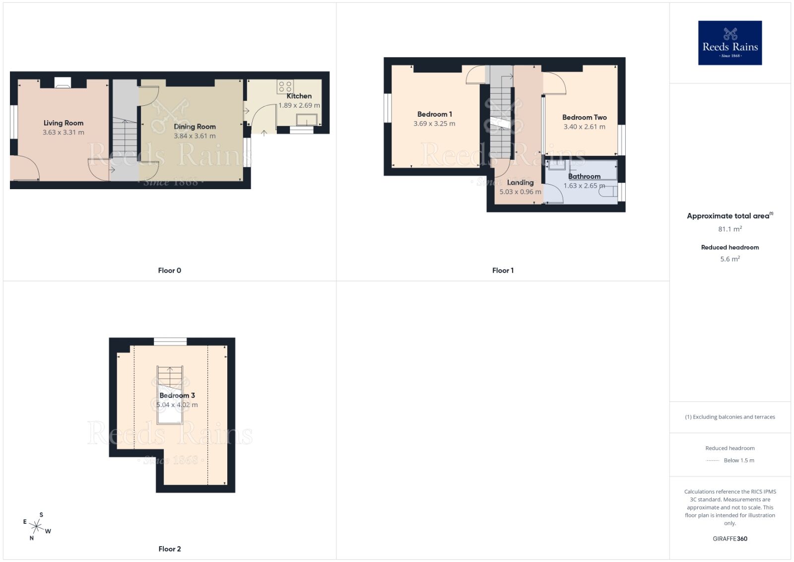 Floorplan of 3 bedroom End Terrace House to rent, Woodseats Road, Sheffield, S8