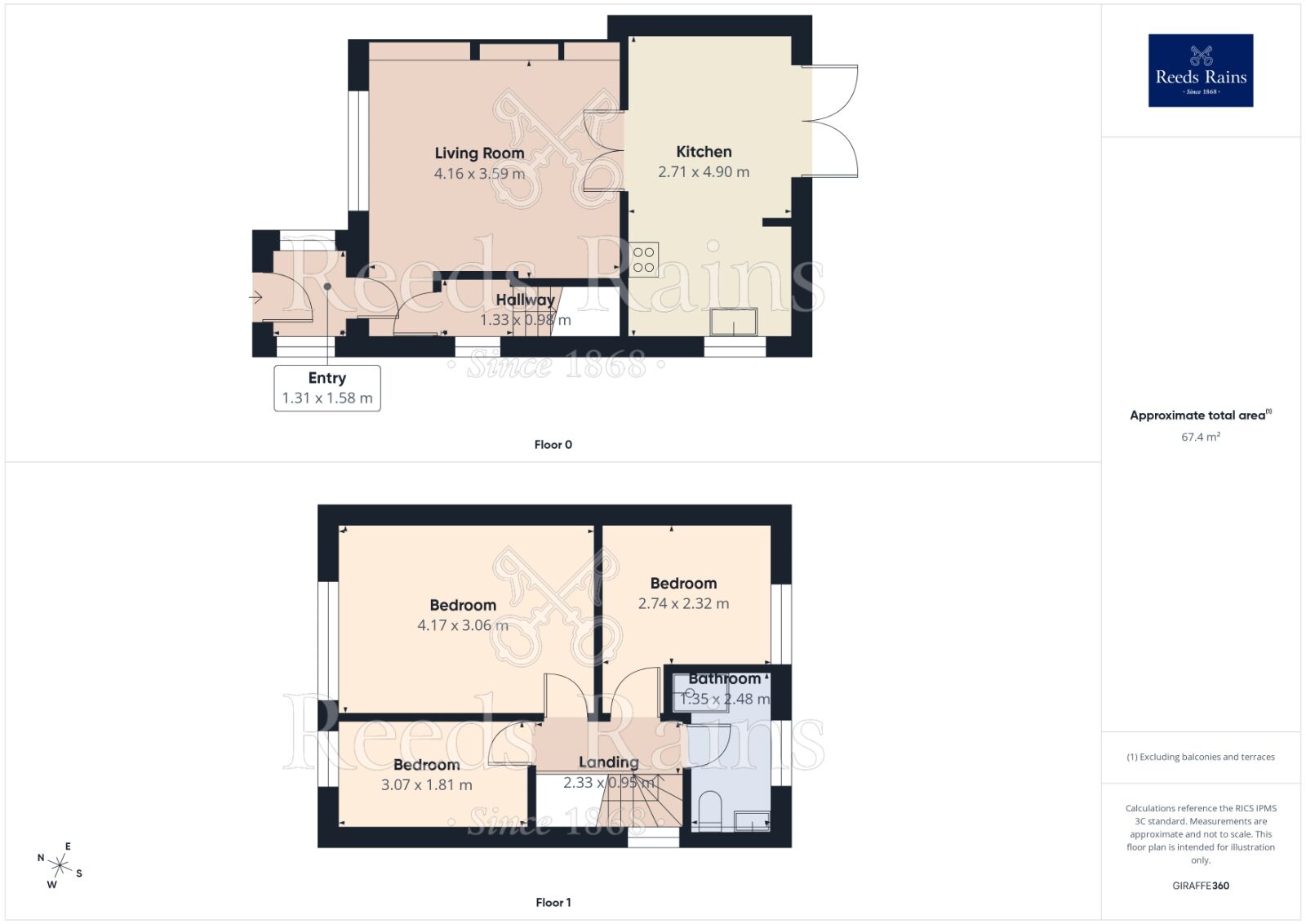 Floorplan of 3 bedroom End Terrace House for sale, Chadwick Road, Sheffield, S13
