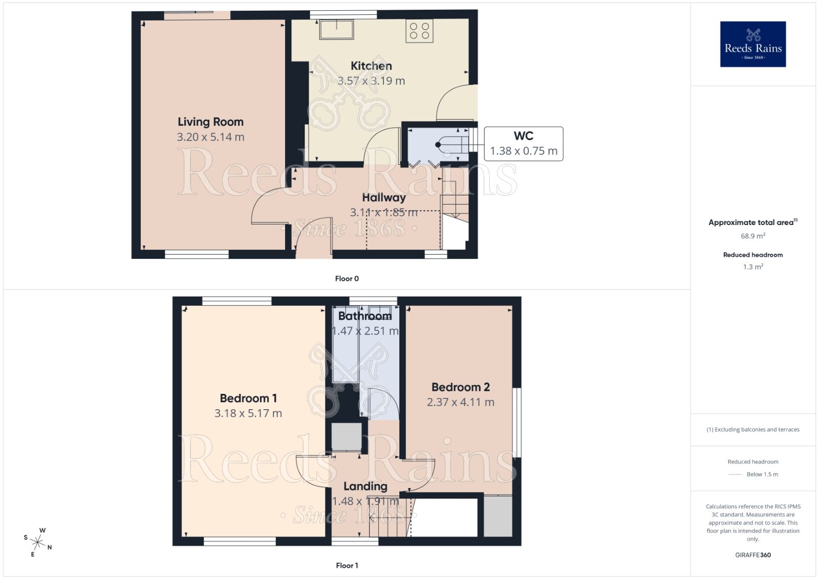 Floorplan of 2 bedroom Semi Detached House for sale, Jaunty Road, Sheffield, S12