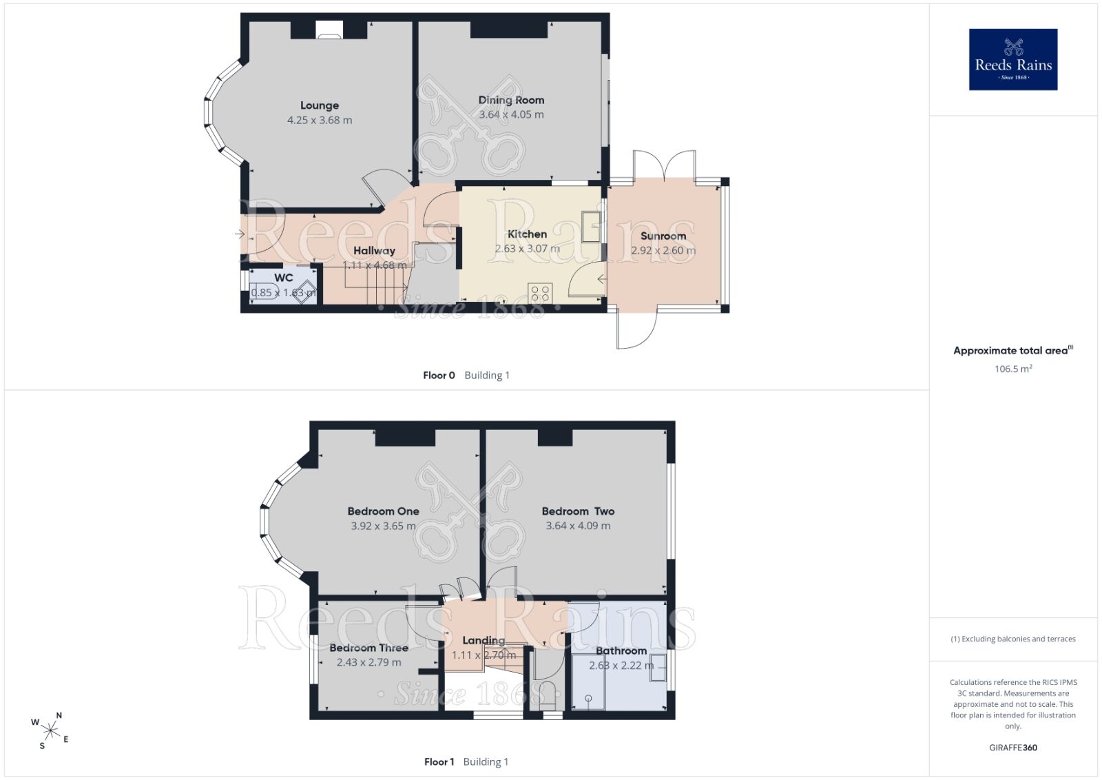 Floorplan of 3 bedroom Semi Detached House for sale, Norfolk Park Avenue, Sheffield, S2