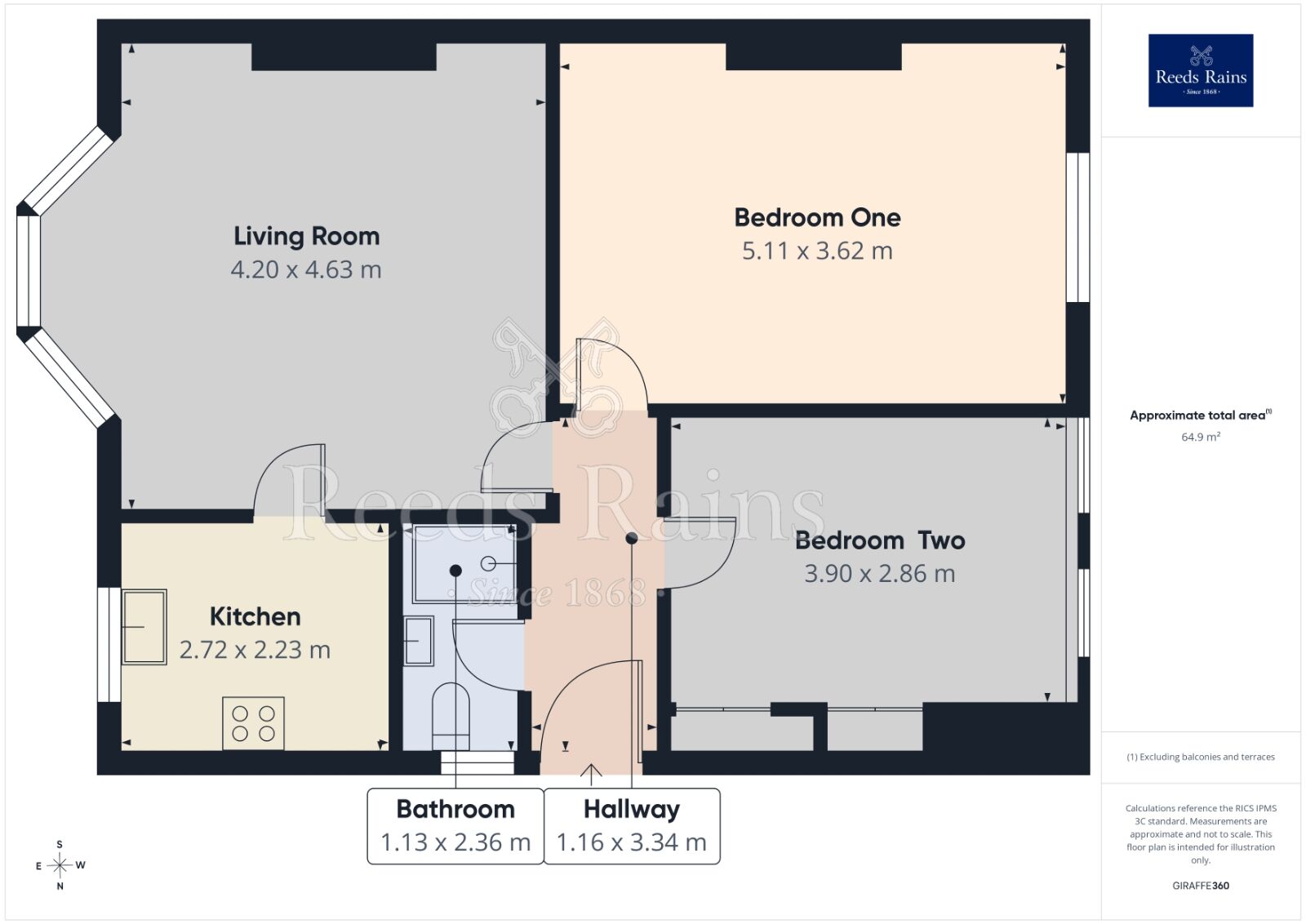 Floorplan of 2 bedroom Flat to rent, Albany Road, Sheffield, S7